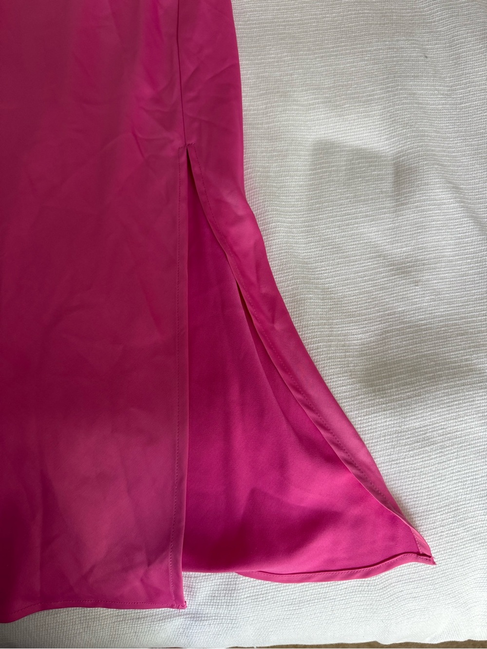 a new day Hot Pink Midi Skirt with Side Slit - Picture 2 of 3